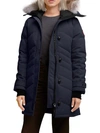 Canada Goose Lorette Fusion-fit Coyote Fur-trim Parka In Navy