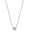 GINETTE NY WOMEN'S STAR 18K ROSE GOLD & DIAMOND MINI PENDANT NECKLACE,400013178976