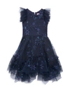 ZOE GIRL'S STAR EMBROIDERED TULLE RUFFLE DRESS,400013387361