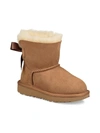Ugg Babies' Little Girl's & Girl's Mini Bailey Bow Boots In Chestnut