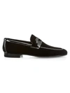 SAKS FIFTH AVENUE MEN'S COLLECTION VELVET & PATENT LEATHER LOAFERS,400012634931