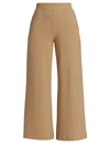 L Agence Campbell Stretch Cotton And Modal-blend Wide-leg Pants In Camel