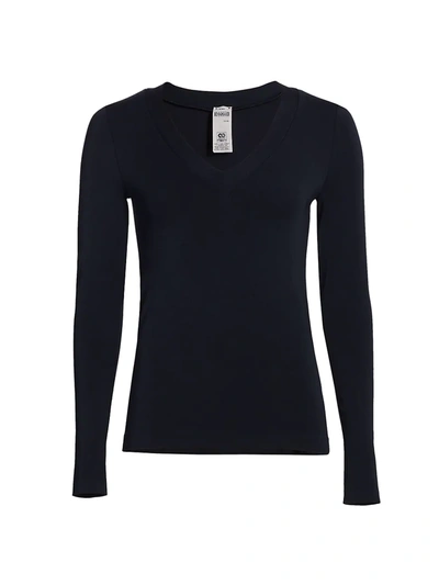Wolford Sustainable Aurora Modal V Neck Top In Black