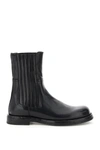 Dolce & Gabbana Black Horse Leather Mid Calf Boots Men Shoes In Nero