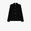 Tekla Long-sleeve Cotton Pyjama Shirt In Schwarz
