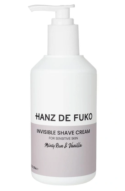 Hanz De Fuko Invisible Shave Cream, 237ml In Colourless