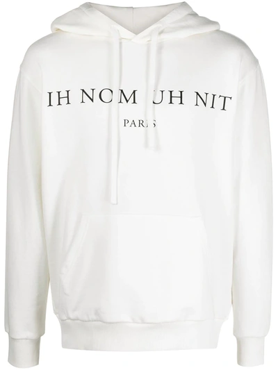 Ih Nom Uh Nit Logo印花连帽衫 In White