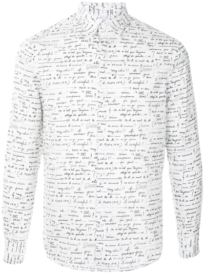Agnès B. Syd Cotton Messages Shirt In White