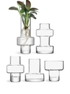 Lsa International Metropole Vases (set Of 5) In White