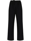 Tekla Unisex Black Flannel Pyjama Trousers In Black