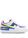 NIKE AIR FORCE 1 SHADOW "WHITE/BARELY VOLT/SAPPHIRE/FIR" SNEAKERS
