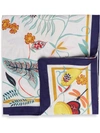 La Doublej Botanical Print Tablecloth In White