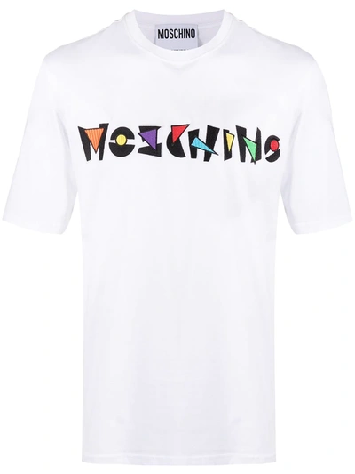 Moschino Kids' Logo-embroidered T-shirt In Salmon Pink