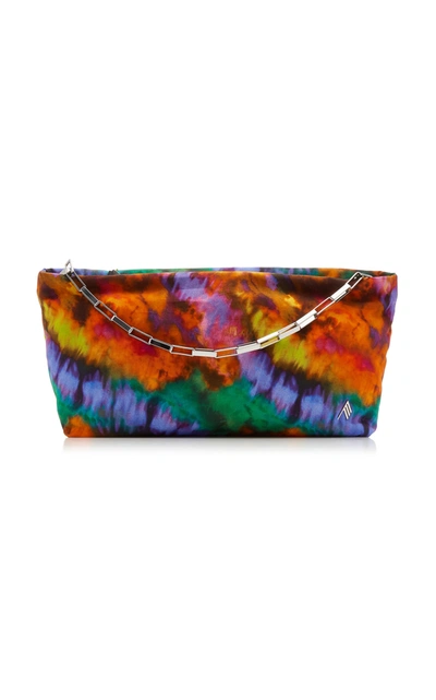 Attico Wynona Cotton & Leather Tie Dye Pouch In Multicolor