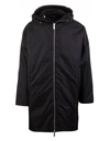DSQUARED2 MAN PARKA IN BLACK TECHNICAL FABRIC,11651395