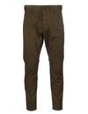 DSQUARED2 MILITARY BROWN COTTON TWILL HOCKNEY MAN PANT,11651643