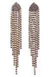 VINCE CAMUTO STAGGERED CUPCHAIN FRINGE EARRINGS,VJ-404489