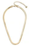Baublebar Herringbone Chain Choker Necklace, 14-17 In Gold