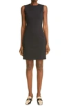 Theory Sleeveless Fitted Mini Dress Precision Ponte In Black