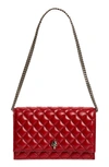 Alexander Mcqueen Mini Mock-croc Crossbody Bag With Small Skull In Dark Red