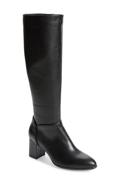 Aquatalia Deana Water Resistant Leather Boot In Black