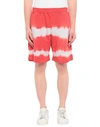 Msgm Bermuda With Coulisse In Brick Red