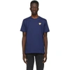 Comme Des Garçons Play Comme Des Garcons Play Navy And Gold Heart Patch T-shirt In Navy