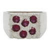 Bleue Burnham Rose Garden Recycled Sterling Silver Sapphire Signet Ring In 925 Silver