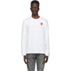 Comme Des Garçons Play Comme Des Gar Ons Play Mens White Cotton T-shirt In 2 White