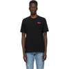 Comme Des Garçons Play Double Heart Patch Short Sleeve T-shirt In Black