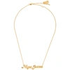 MARC JACOBS GOLD NEW YORK MAGAZINE EDITION 'THE SMALL MJ NAMEPLATE' NECKLACE