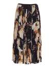 PAUL SMITH ORCHID PRINT LONG SKIRT IN BLACK