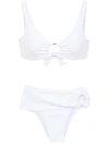 Amir Slama Textured Bikini Set In White