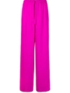 Valentino Wide-leg Silk Cady Pants In Pink