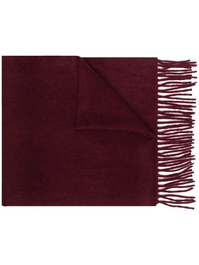 N•peal Wooven Cashmere Scarf In Red