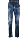 DSQUARED2 RIPPED STRAIGHT-LEG JEANS