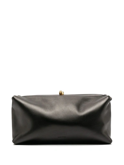 Jil Sander Rectangular Zipped Clutch In Black