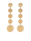 ANISSA KERMICHE 18KT YELLOW GOLD LOUISE D'INFINIE COIN EARRINGS