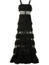 ALEXIS AMARYLLIS RUFFLED TIERED GOWN