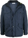 Stone Island 43532 Naslan Light Watro With Primaloft -tc Field Jacket Marine Blue In Blue