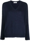 MASSCOB FINE KNIT V-NECK JUMPER