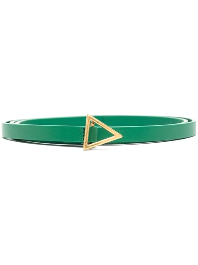 Bottega Veneta Triangle Green Leather Belt