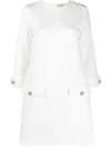 Blanca Vita Button-detail Shift Dress In White