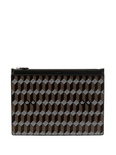 Au Depart Pochette Xl Monogram Pouch In Bianco