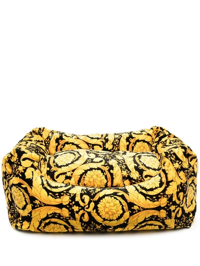 Versace Home Baroque-print Dog Bed In Black