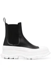 Alexander Mcqueen Black Tread Slick Chelsea Boots In Black