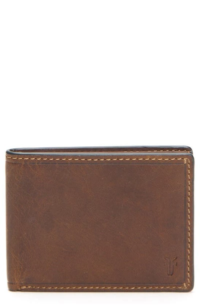 FRYE Men's Logan Slim ID Billfold Wallet - Antique Pull-Up Leather With Clear ID Window