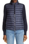 MONCLER QUILTED DOWN & WOOL LONG CARDIGAN,F20939B51200A9018