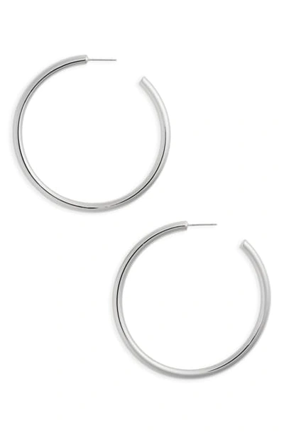 Halogenr Halogen Large Sleek Tube Hoop Earrings In Rose Gold