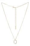 Ettika Mix Crystal Initial Pendant Necklace In Gold